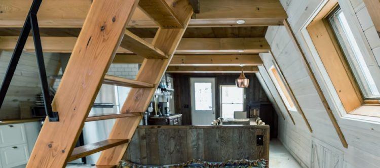 How to Measure for an Attic Ladder Quickly 3 A tiny room with attic ladder in the focus