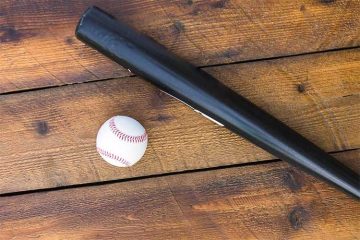 Baseball bat and ball which can be part of the process on how to measure baseball bat size