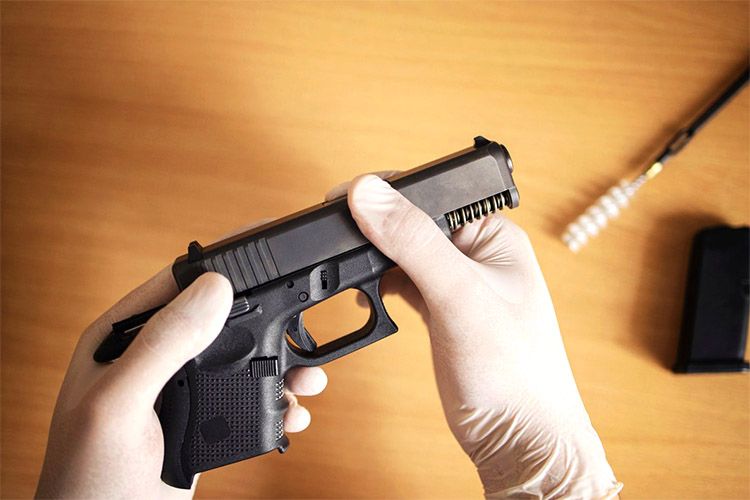 A process that shows how to measure gun barrel